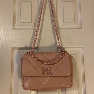 Badgley Mischka Blush rose Quilted Shoulder Bag NWOT
